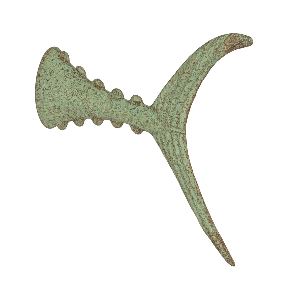 Creative Co-Op Distressed Metal Tuna Tail Accent Decor, Aqua