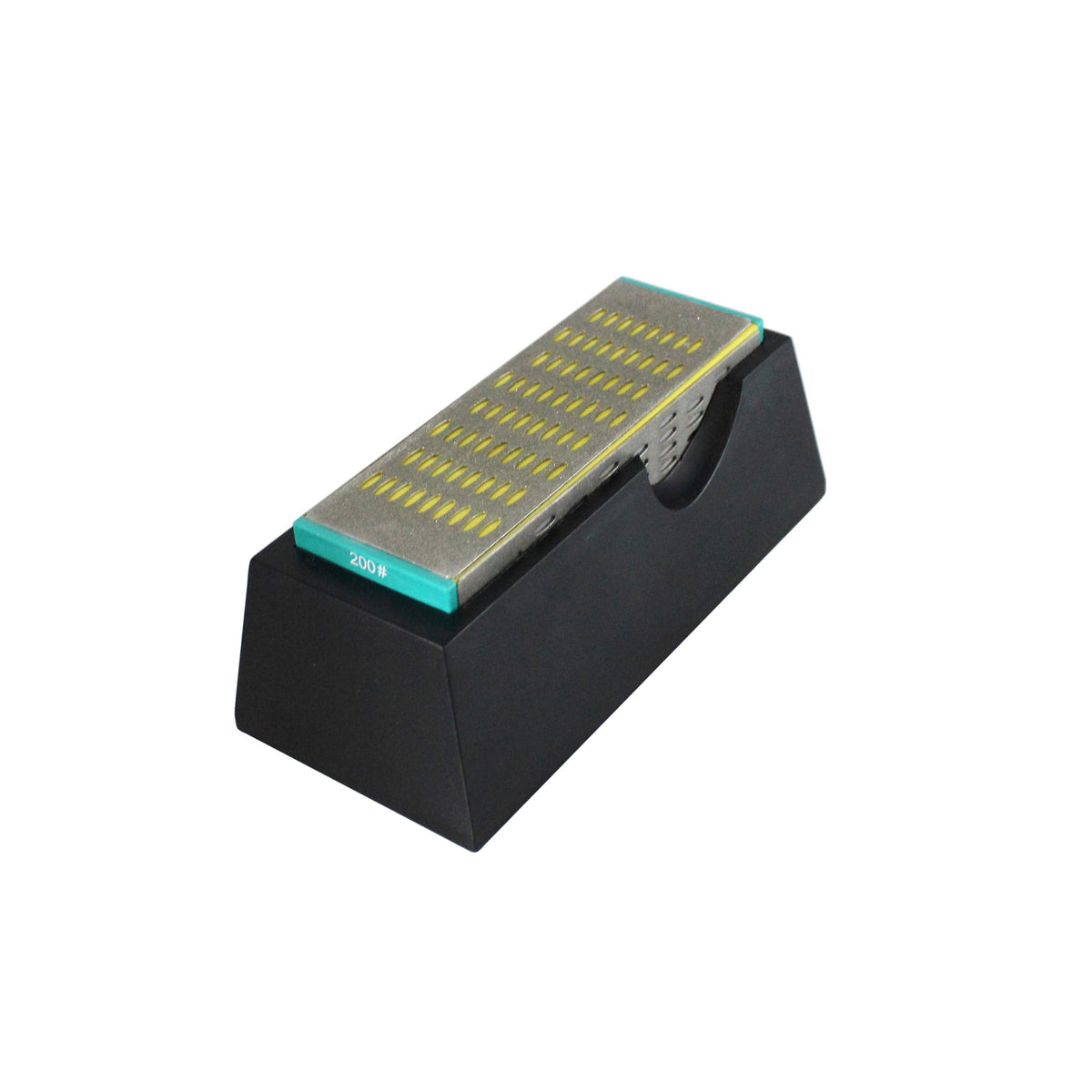 HFS(R) 4-Way Diamond Knife Sharpener Hone Sharpening Stone Industrial Grade 200 to 600 Grit Non-Slip Rubber Base 6" x 2"