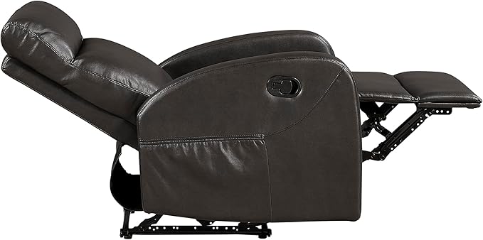 Lexicon Manual Recliner Chair, Faux Leather Reclining Chair, Wall Hugger