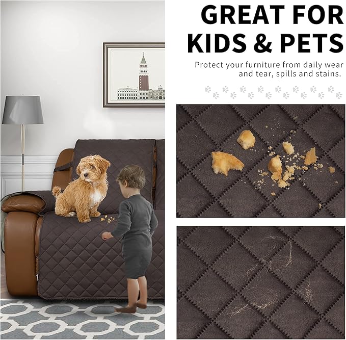 Easy-Going Oversized Loveseat Recliner Cover, Reversible Couch Cover