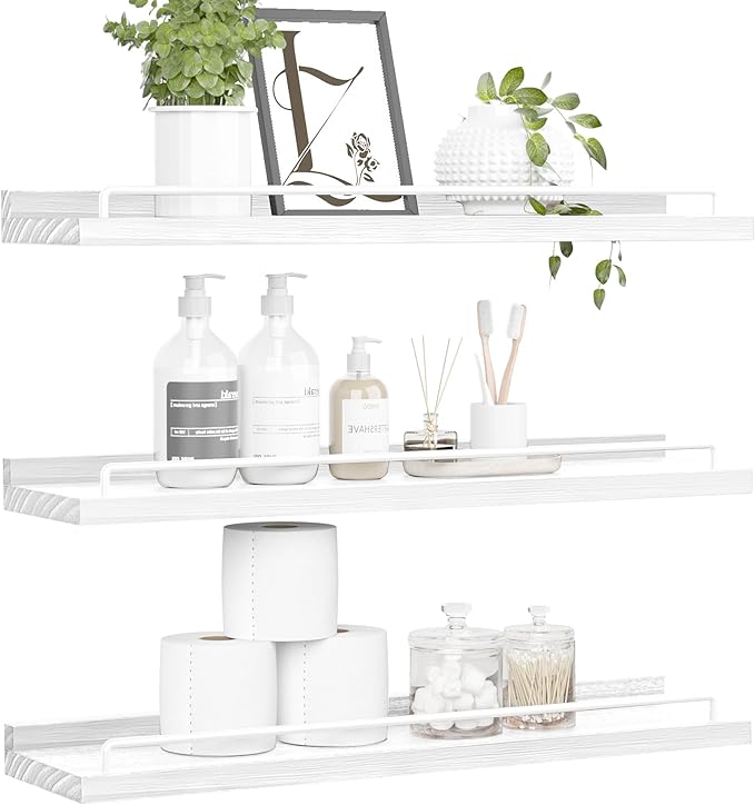 RYOFOBETTO 22 inches Long Floating Shelves, Bathroom Decor Shelves Over Toilet