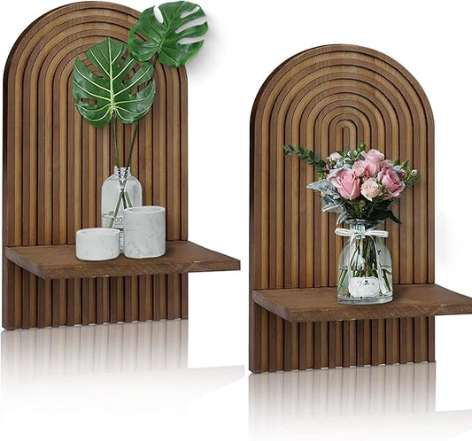 LIYAOLI Boho Shelves Bohemian Decorative, Vintage Wall Shelf Boho Chic Wall