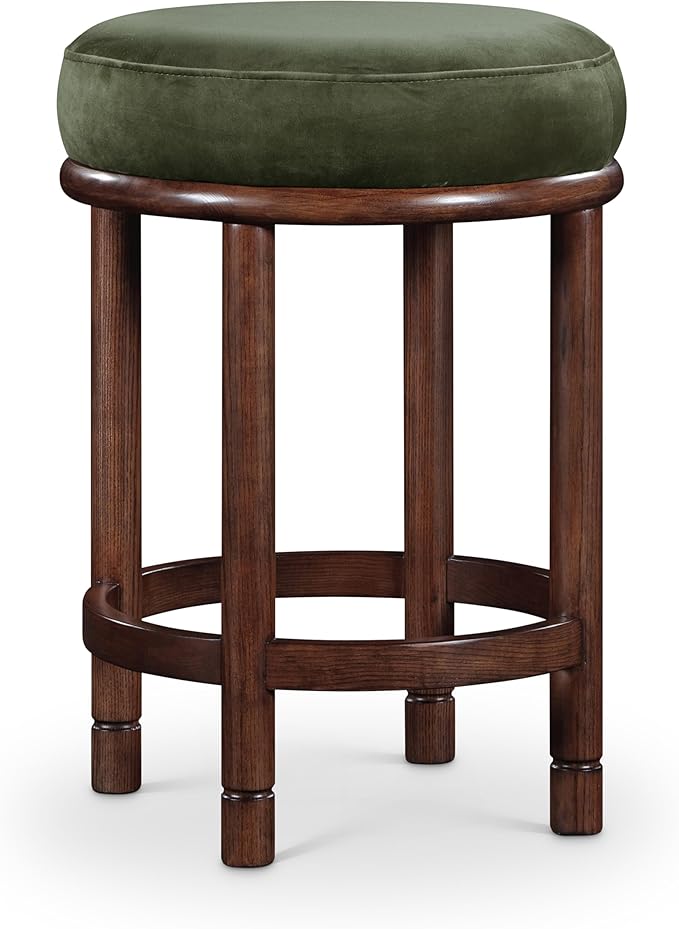 Meridian Furniture 978Green-C Monette Collection Art Deco Counter Stool