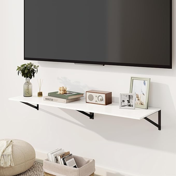 Fun Memories Floating Shelves for Wall, 12 Inch Deep Floating Shelves Set of 2