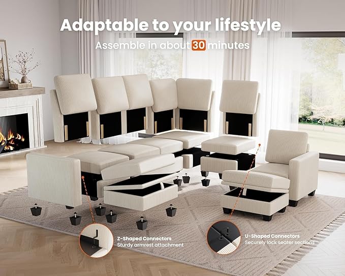 CHIC HOUSE Modular Sectional Sofa