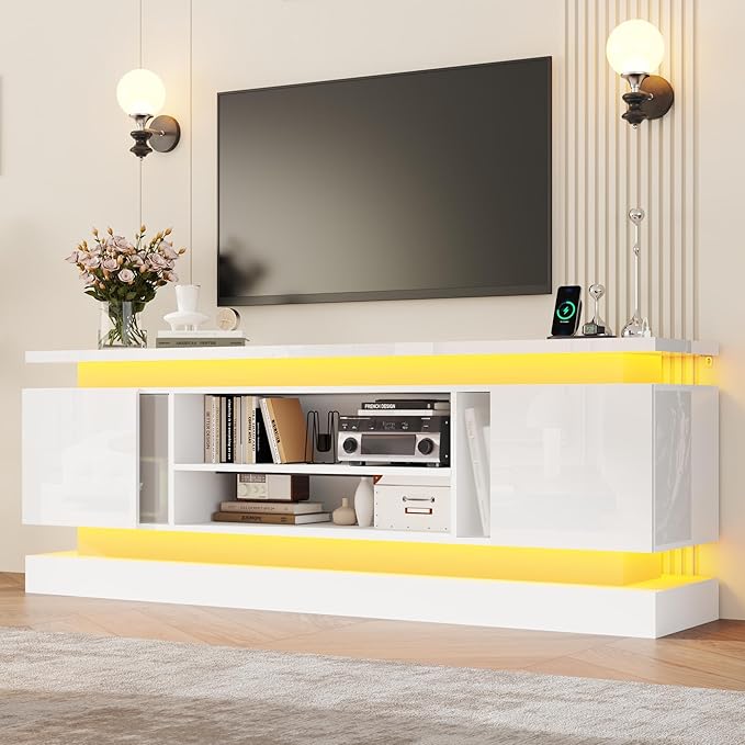 chartustriable 71IN LED TV Stands w/Power Outlet