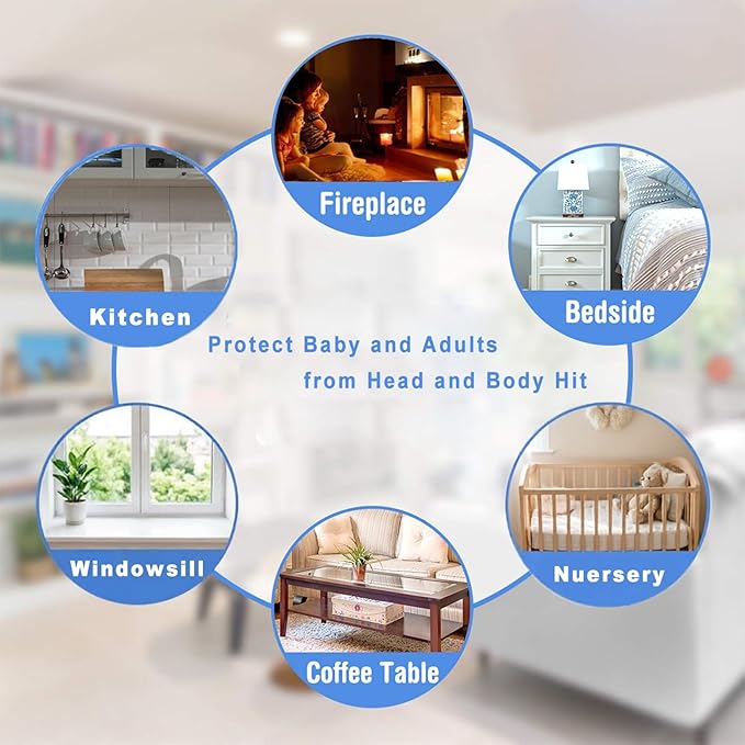 Edge Protector 100% Silicone, Baby Proofing Clear Table Corners Guards