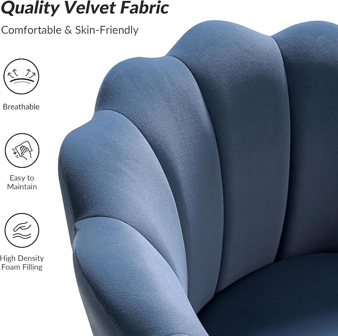 HULALA HOME Modern Velvet Accent Chair