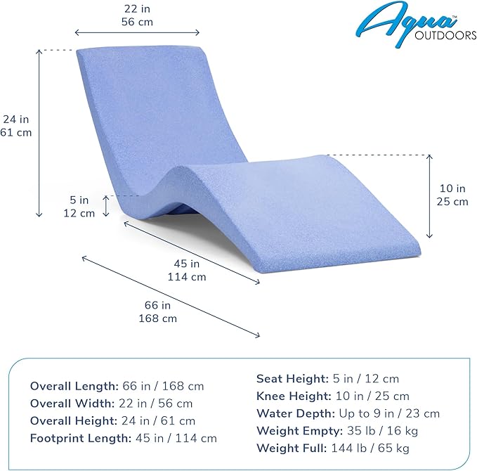 Aqua Outdoors- in-Pool Chaise Lounger