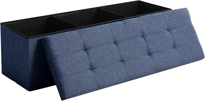 45.3 Inches Ottoman Bench With 166L Storage Space