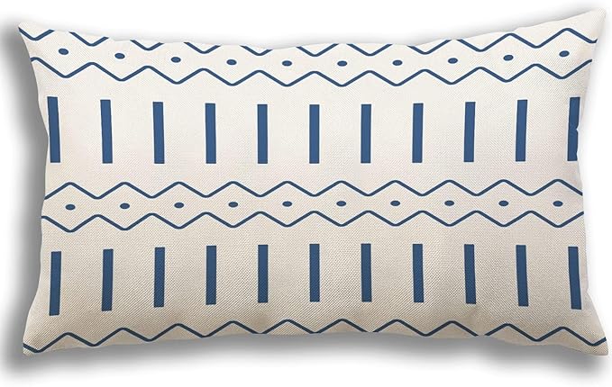 YCOLL Lumbar Pillow Covers 12x20 Set of 4, Modern Sofa Throw Pillow Cover