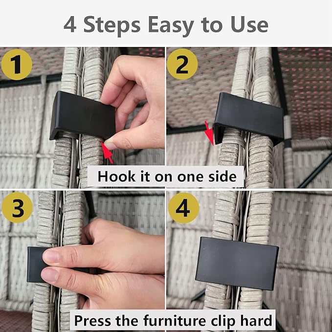 10 Pieces Outdoor Patio Furniture Clips Sectional Couch Sofa Funiture Clips