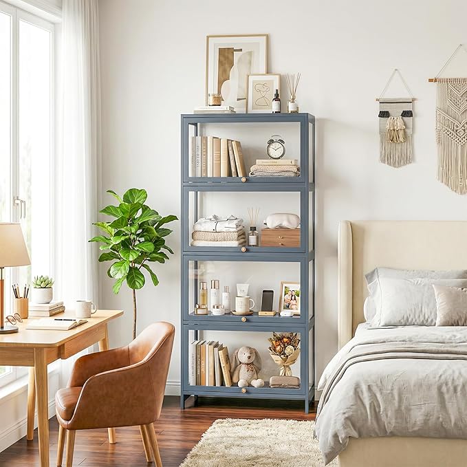 4-Tier Display Case Cabinet