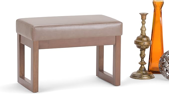 SIMPLIHOME Milltown Small Ottoman Bench