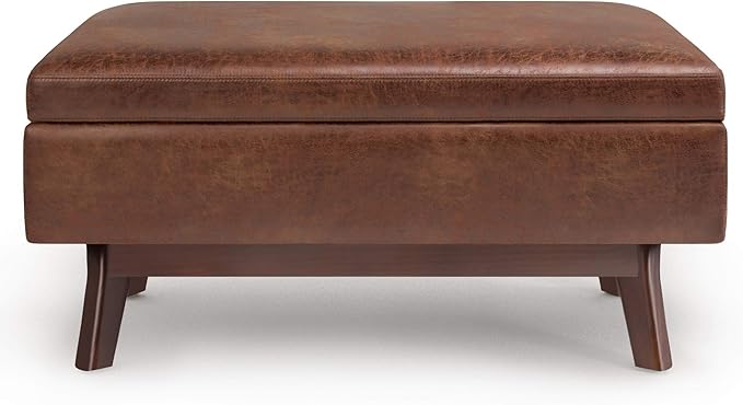 SIMPLIHOME Owen Small Rectangular Storage Ottoman