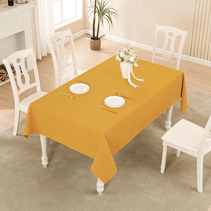 BALCONY & FALCON Rectangle Tablecloth Washable Wrinkle Resistant and Water