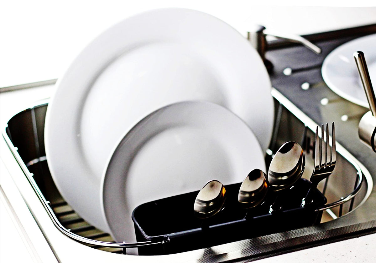 Neat-O Deluxe Chrome-Plated Steel Small Dish Drainers (Black)