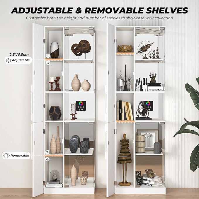 VersionTECH. Glass Display Cabinet