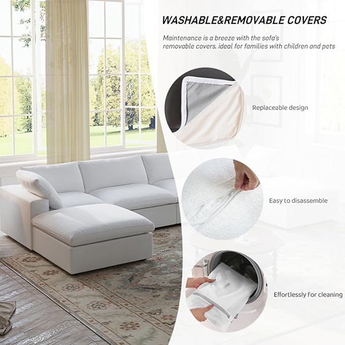 120.45" Cloud Modular Sectional Sofa