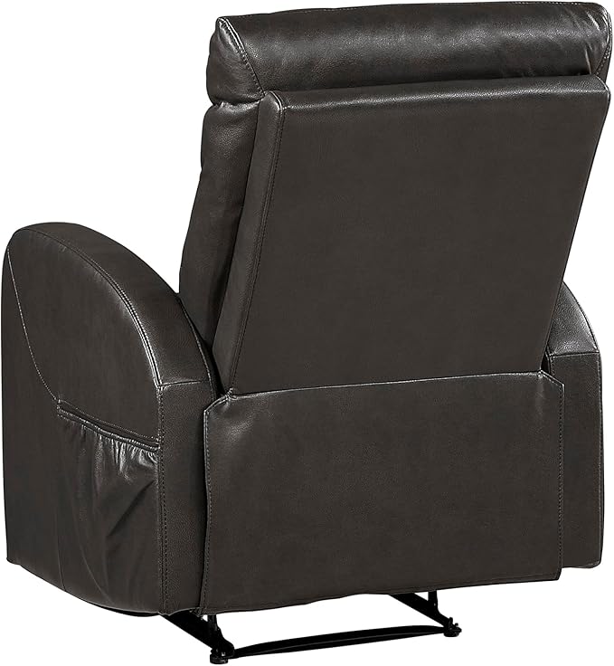 Lexicon Manual Recliner Chair, Faux Leather Reclining Chair, Wall Hugger