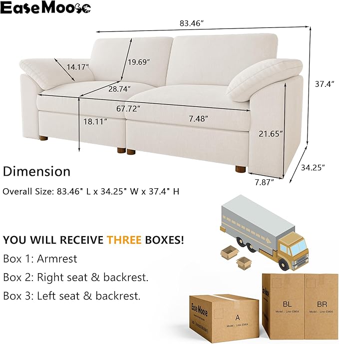 EASE MOOSE Modern Loveseat Sofa