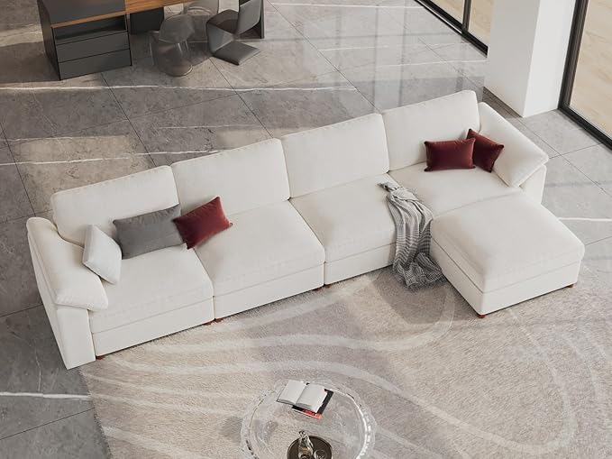 EASE MOOSE Extra Large Modular Sectional Sofa, Modern Oversized L Shape