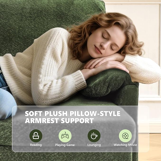 VINGLI Green Convertible Futon Sofa Bed, Sleeper Sofa