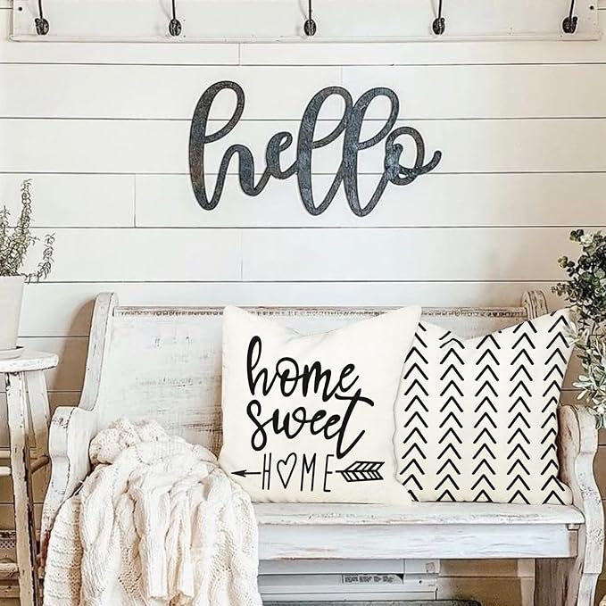 YCOLL Pillow Covers 20x20 Set of 4, Modern Sofa Throw Pillow Cover, Decorative