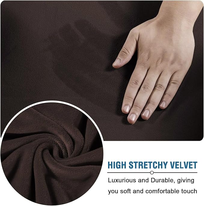 H.VERSAILTEX Rich Velvet Stretch 2 Piece Cover Chair Slipcover Sofa Cover