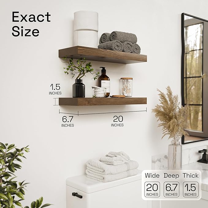 BAOBAB WORKSHOP Wood Floating Shelves