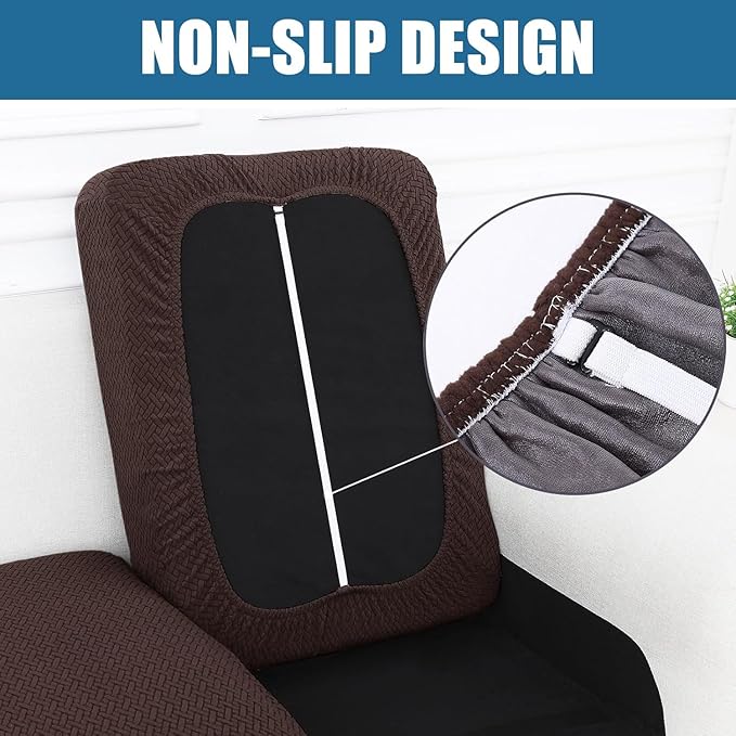Smiry Waterproof Couch Cushion Covers, Stretch Jacquard Sectional Couch Covers