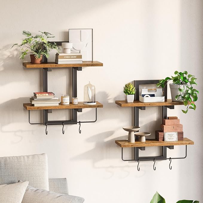 Creso hom Floating Shelves for Wall Set of 2, Wood Wall Shelf
