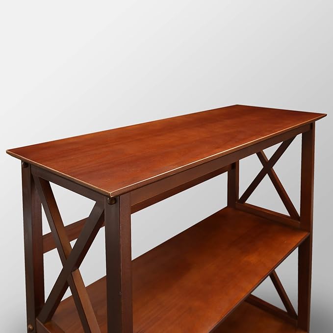 Montego 3-Shelf Bookcase-Walnut