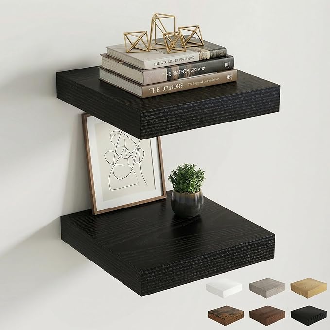 Dreamland Floating Shelves for Wall, Small Deep Floating Shelf Square Wall Shelf