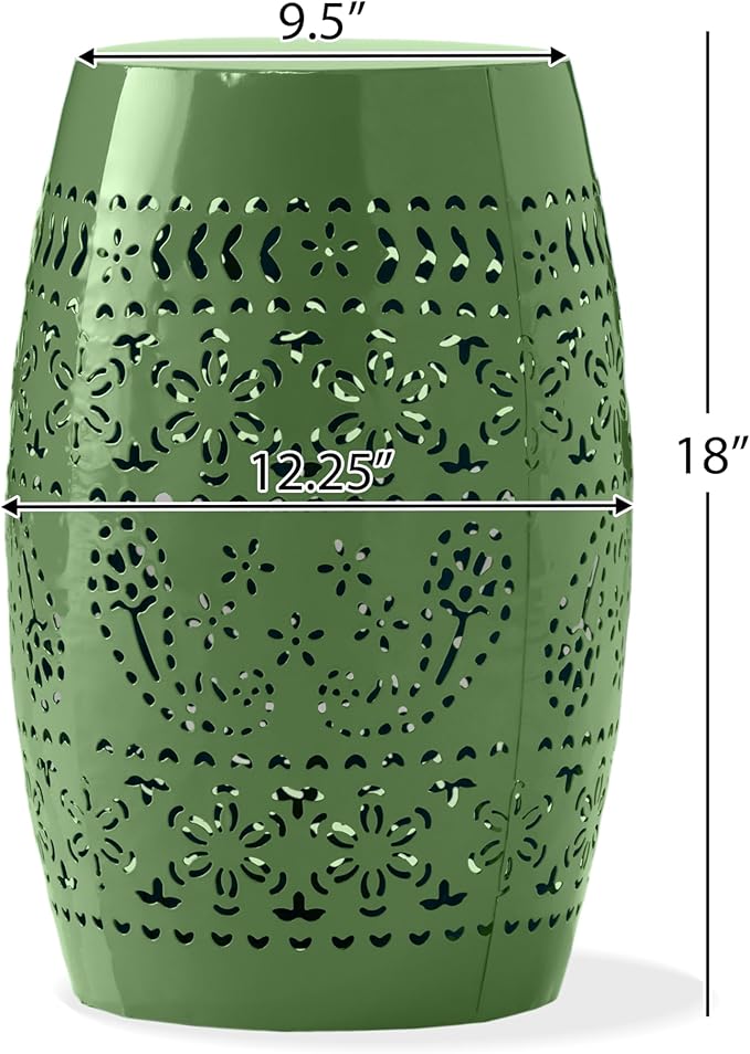 Christopher Knight Home Zoey Small Outdoor Side Table, Lace Cut Iron End Table