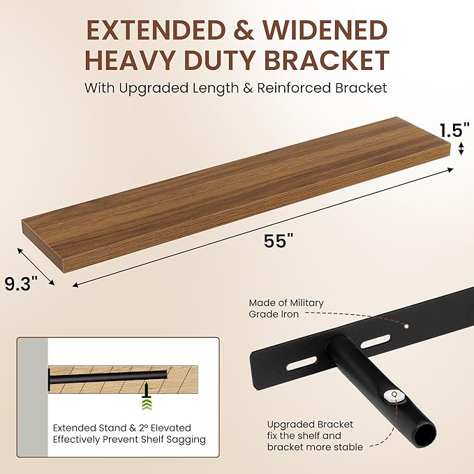 Dreamland 55 Inches Floating Shelves