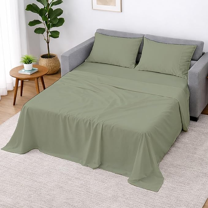 Cottington Lane Sleeper Sofa Sheets Queen Size, 4 Piece Premium Quality 100%