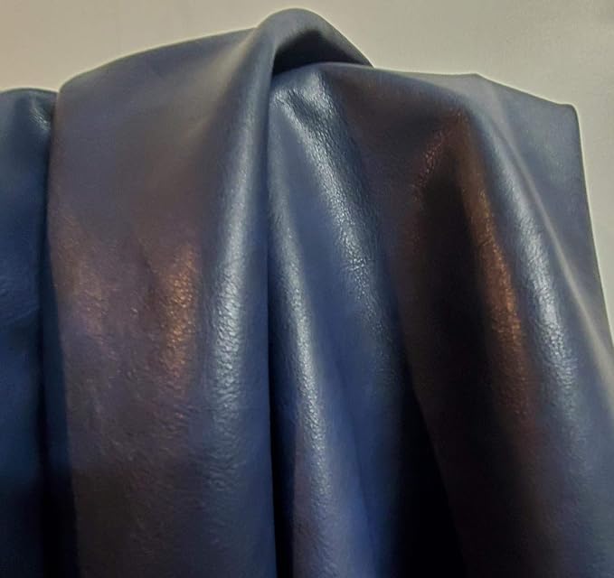 NAT Leathers | Navy Soft Faux Vegan Leather PU | 2 Yard Cut by The Yard |