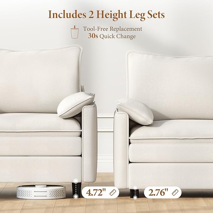 Vesgantti Large Modular Sectional Sofa, Big Comfy Cloud Couch