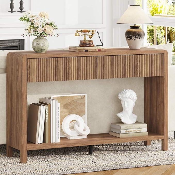 FATORRI Console Sofa Table for Entryway, Wood Foyer Tables for Living Room