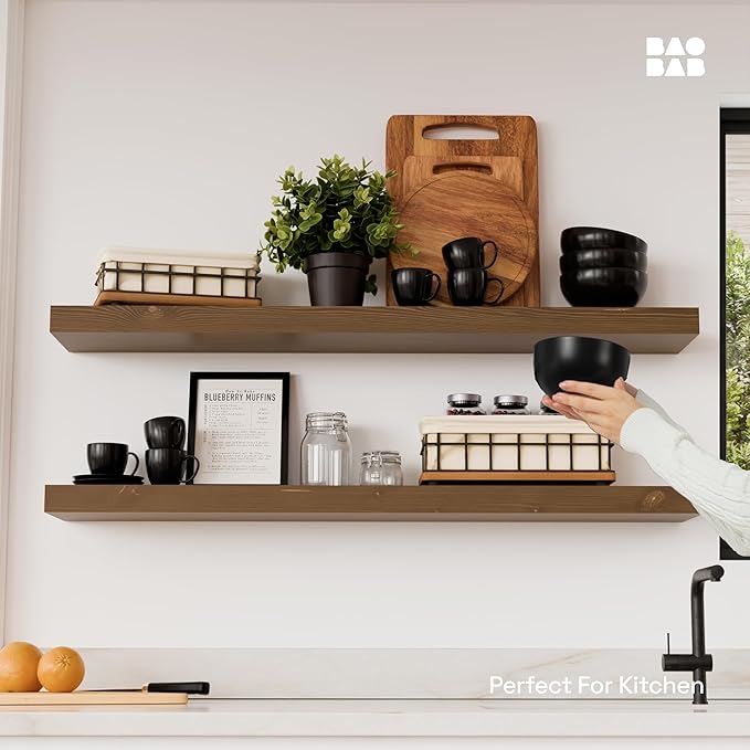 BAOBAB WORKSHOP Solid Wood Floating Shelves