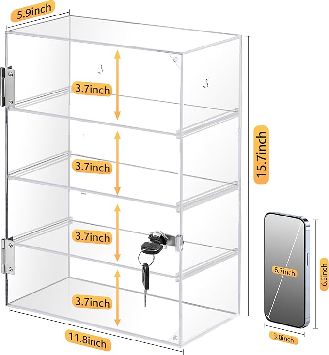 Acrylic Display Case with Lock – Acrylic Storage Chest
