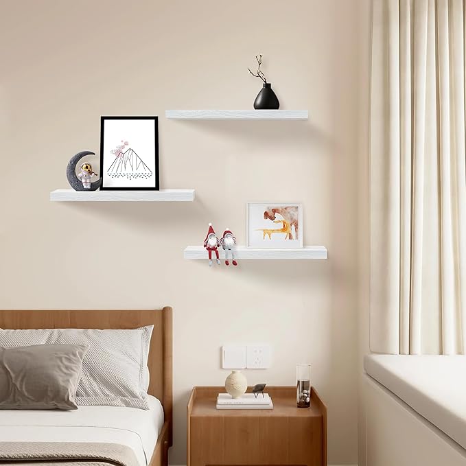 Upassion White Floating Shelves