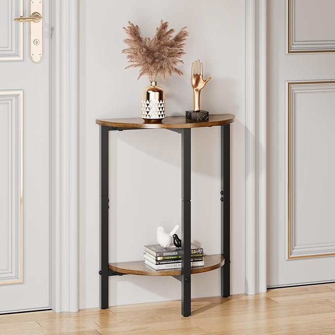 Vagusicc Side Table, Small Round End Table, 2 Tier Small Couch Side Tables
