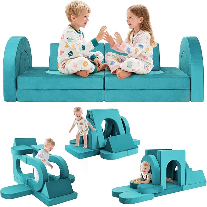 Modular Kids Play Couch for Toddlers 1-3, Toddler Couches That Fold Out