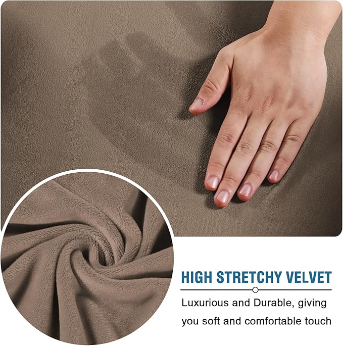 H.VERSAILTEX High Stretch Sofa Slipcover 4 Piece Cover Velvet Furniture