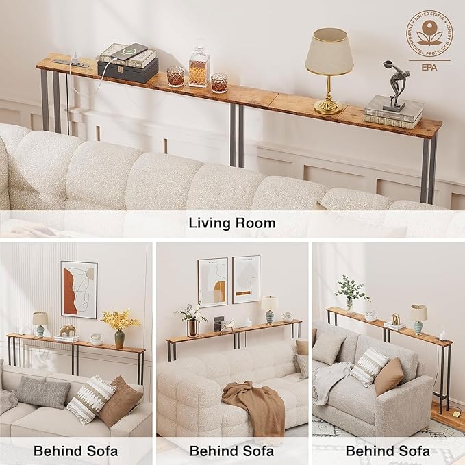 Keelian 78" Narrow Console Sofa Table