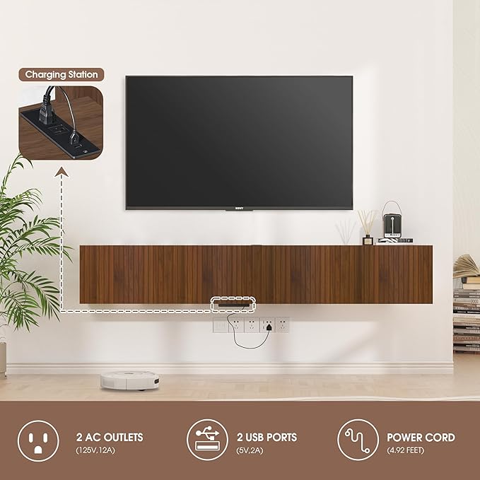 EazeHome 82" Floating TV Stand