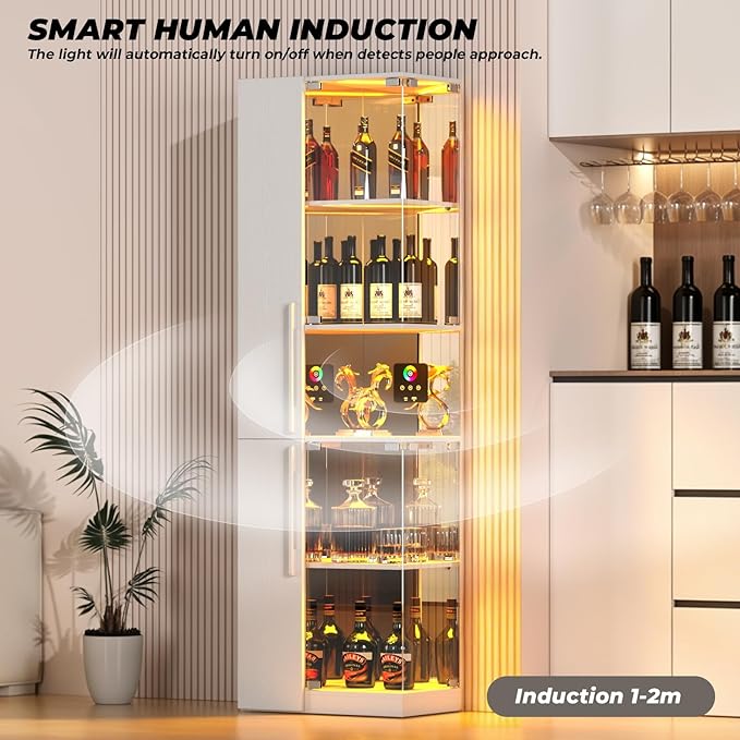 VersionTECH. Glass Display Cabinet