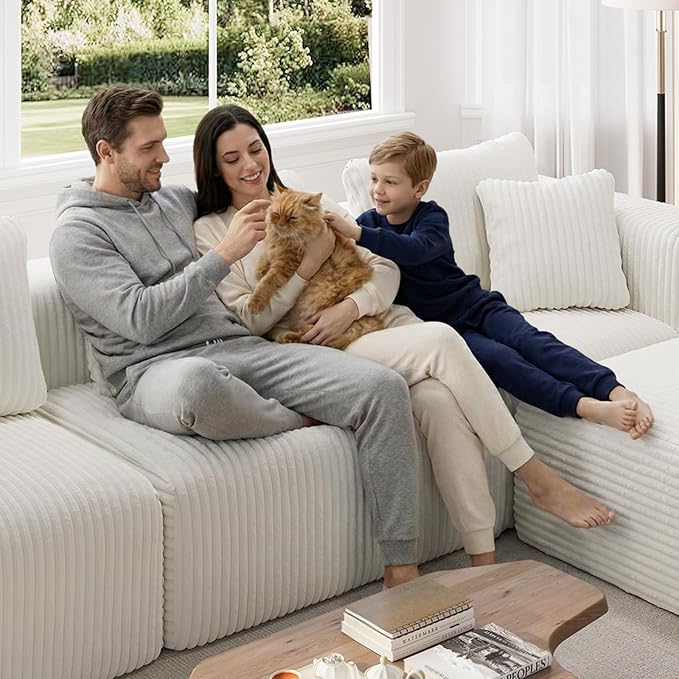 Novilla Modular Sectional Sofa, Modern Cloud Sectional Couch